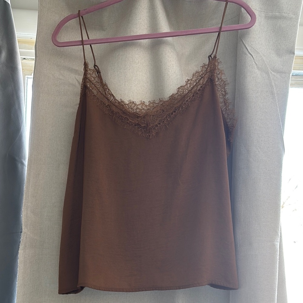 Banana Republic Brown Sleeveless Crop Camisole